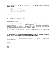 Sample employment verification letter for h1b, h4, l or b visa stamping at us embassy. Letter Of Employment Visa Sample Letter From Employer For Visa Application