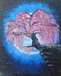 Au cours de la super lune rose de ce soir, la lune sera à environ 357 378 kilomètres de la terre, soit environ 8% plus proche que la distance moyenne de la pleine lune, soit 384 400 km. Lune Rose Painting By Ani L Artmajeur