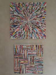 Onregelmatig Vlak Door Middel Van Kranten Papieren Rolletjes Maken Recycled Magazine Crafts Magazine Crafts Old Magazine Crafts
