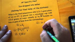 An increase in internal energy is required to convert a solid to a liquid. Specific Heat Capacity