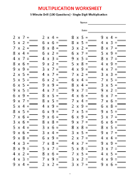 Multiplication 5 Minute Drill Worksheets With Answers Pdf Etsy In 2020 2nd Grade Math Worksheets First Grade Math Worksheets Math Workbook