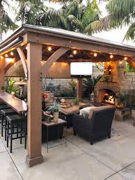 Small sized outdoor bar with a durable and natural looking wooden frame. 10 Inspiring Outdoor Bar Ideas Yardistry Structures Gazebos Pavilions Outdoor Patio Bar Backyard Backyard Pavilion