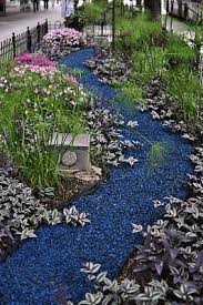 Garden Path Of Blue Stone Looks Like A River Landscaping With Rocks Backyard Landscaping Garden Paths
