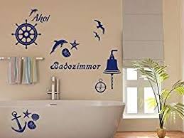 Grazdesign Wasserfeste Fliesen Aufkleber Ahoi Steuerrad Anker Mowe Wandsticker Maritime Deko Wandtattoo Bad Wandtattoo Bad Wandtattoo Badezimmer Wandtattoo