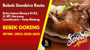 Wa 0822 3020 2653 Resto Bebek Goreng Sambal Ijo Di Malang Bebek Gembira Peralatan Kantor