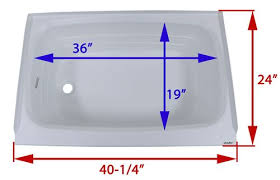 Rv bathtub durable replacement 40 x 24 rv tub optional drain plug. Better Bath Rv Bathtub Left Hand Drain 40 1 4 Long X 24 Wide White Lippert Rv Showers And Tubs Lc209673