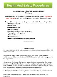 Our health and safety policy template bundle includes a detailed example of health and safety arrangements. Health And Safety Procedures