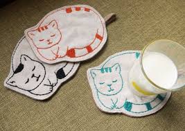 慵懶貓貓杯墊 初學者beginner 杯墊 pinkoi cat lovers cat art eye mask