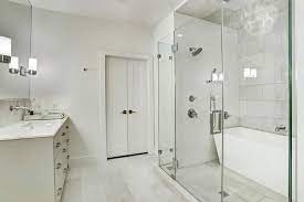 That's a clever space to fill when dealing with such a tiny bathroom. Narrow Freestanding Bathtub Inside Walk In Shower Bathtub Shower Combo Free Standing Bath Tub Bathrooms Remodel