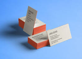 A Beautiful Photorealistic Vertical And Horizontal Business Card Mockup With Changeable Business Card Mock Up Thick Business Cards Colored Edge Business Cards