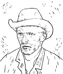 If your child loves interacting. Colouring Page Self Portrait With Felt Hat Van Gogh Museum