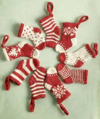 Knitting for christmas and other winter treats. Free Knitting Patterns Knitted Mini Christmas Stockings