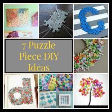 7 Puzzle Piece Diy Ideas Diy For Life Puzzle Crafts Puzzle Piece Crafts Puzzle Piece Art