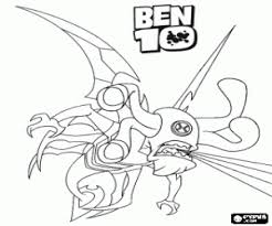 Ausmalbilder Minijet Ein Alien Aus Ben 10 Zum Ausdrucken