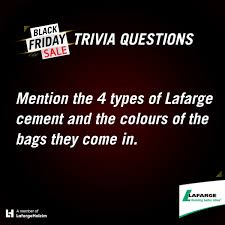 Read on for some hilarious trivia questions that will make your brain and your funny bone work overtime. Participate In The Once It S Gone Lafarge Zambia Plc Facebook