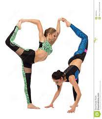 Acrobatic Composition of Two Flexible Girls Stock Photo - Image of  athletic, lifestyle: 50830494