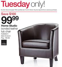 Home Outfitters Canada Home Studio Bonded Leather Tub Chair Reg 199 99 Leather Tub Chairs Tub Chair Bonded Leather