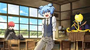 Anime assassination classroom nagisa shiota kaede kayano. Karma Akabane Koro Sensei Nagisa Shiota In Classroom Hd Assassination Classroom Wallpapers Hd Wallpapers Id 56609