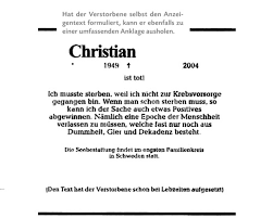 Aus Die Maus Skurrile Todesanzeigen Aus Der Zeitung Brigitte De