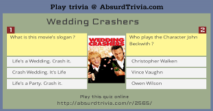 All the way cartoon fun + sing along: Trivia Quiz Wedding Crashers