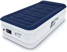 Amazon Com Active Era Premium Twin Size Air Mattress Single Elevated Inflatable Air Bed Electric Built In Pump Raised Pil Mattress Air Bed Air Mattress