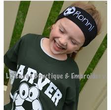 Soccer Headband, Girls Sports Headband, Team Gifts, Team Headband,  Stretchy, Embroidered, Personalized, Monogram