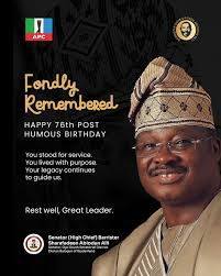 Happy birth anniversary to you Honorable. You are a man of great honor and  remembrance. May the Lord who lifts men, lift and plant you