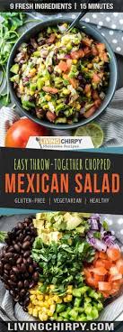 Chopped Mexican Salad Recipe Mexican Salad Recipes Mexican Food Recipes Healthy Mexican