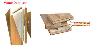 Bs476 تم اختبار الأبواب الخشبية المقاومة للحريق مع رؤية للمباني التجارية Hpl Finish 45 52mm Thick