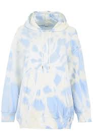 Stella Mccartney Tie Dye Hoodie In White Light Blue Modesens