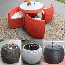 The design of 9 pieces patio dining sets will go well with any garden or backyard arrangement and landscaping. Waterproof Rattan Space Saving Outdoor Furniture E Buy Furniture