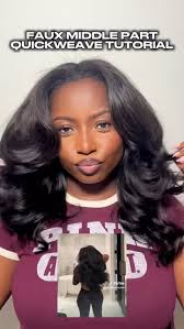 Intoducing The Faux Middle Part Quickweave inspired by @daisydoesmyhair
