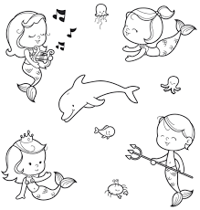 Marchen Nixen Und Ein Wassermann Zum Ausmalen Ausmalbilder Ausmalen Meerjungfrau Clipart