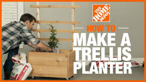 Building a raised planter box isn't complicated. How To Make A Diy Trellis Planter Edible Gardening The Home Depot Youtube