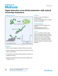 Rapid detection of an Ebola biomarker with optical microring resonators
