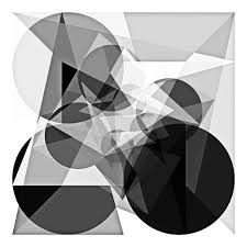 Fusions Woven Watercolor Paintings Grayscale Art Geometric Shapes Drawing Abstract