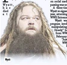 WWE Superstar, Bray Wyatt, Dies At 36