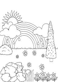 Supercoloring.com is a super fun for all ages: Coloring Pages Rainbow In Sky Coloring Page