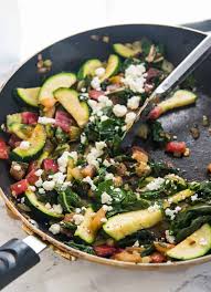 No part of the swiss chard goes to waste in this simple sauté: Sauteed Swiss Chard And Summer Squash Two Lucky Spoons