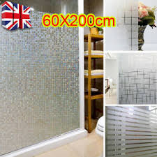 It comes in frosted, patterned, coloured and stained glass effects, and can be ordered cut to size. Room Bathroom Home Window Film Door Privacy Bath Sticker Pvc Frosted 200x60cm Uk Ebay