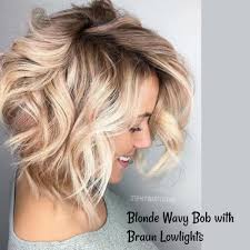 Blonde Wavy Bob With Braun Lowlights Short Hair Balayage Short Hair Styles Hair Looks