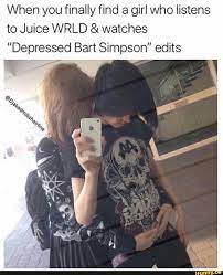 Loki joins forces with bart simpson to fight against his toughest opponents in springfield after he is banished from asgard yet again. When You Finally Find A Girl Who Listens To Juice Wrld Watches Depressed Bart Simpson Edits