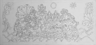 Black And White Mural Painting Outline Image Result For Kerala Mural Painting Outline Sketches Bhagavathi Kerala Mural Painting Mural Painting Art