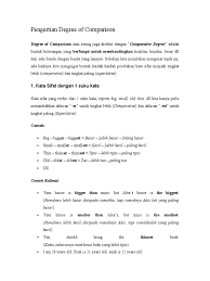 Yuk coba kita simak ya. Materi Pelajaran 6 Contoh Kata Comparative