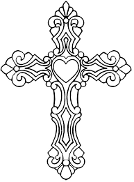 Cross With Heart By Satiricmilk On Deviantart Cross Coloring Page Coloring Pages Cross Drawing