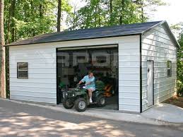 Metal Garages Like This On Are Inexpensive Solutions To Keep Your Recreational Toys Save From Vandals And Theives T Metal Buildings Metal Garages Garage Decor