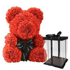 You could also buy her something more. Zanla Rose Flower Teddy Bear Shaped Artificial Flowers Valentines Wedding Anniversary Birthday Gifts Toys For Girlfriend Girls Gift Package Buy Online In El Salvador At Elsalvador Desertcart Com Productid 100862267