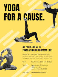 The core study is based around vinyasa flow yoga in which breath, movement and asana are combined with correct alignment and sequence into a transformational practice. Yoga For A Cause 02 24 18