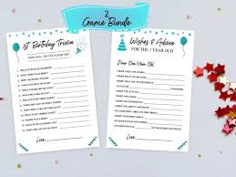 Celebrate the day of ghosts and goblins with these spooktacular free printable halloween stickers, treat bags, games, and more! 1st Birthday Trivia 1st Birthday Wishes And Advice For The 1 Year Old Birthday Games Instant Digital Download Printable Game Keepsake In 2021 1st Birthday Wishes Birthday Wishes 1st Birthday