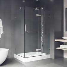 Monteray 40 25 W X 79 25 H Rectangle Hinged Shower Enclosure With Base Included Shower Enclosure Fiberglass Shower Enclosures Fiberglass Shower